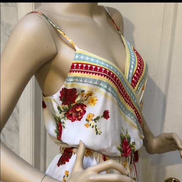 FLORAL PRINT MAXI BOHO DRESS - Picture 4 of 6